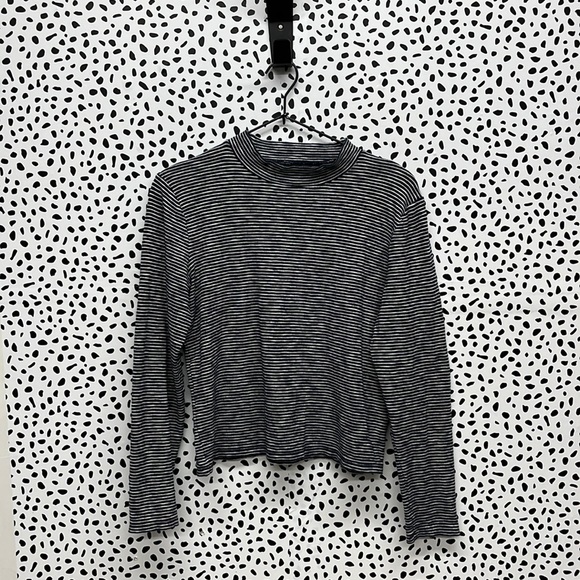 Madewell Tops - Madewell Modal Blend Striped Mock Neck Top